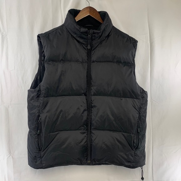 GAP Other - Gap Puffer Vest Men Medium Black Down Filled Fleece Lined Full Zip